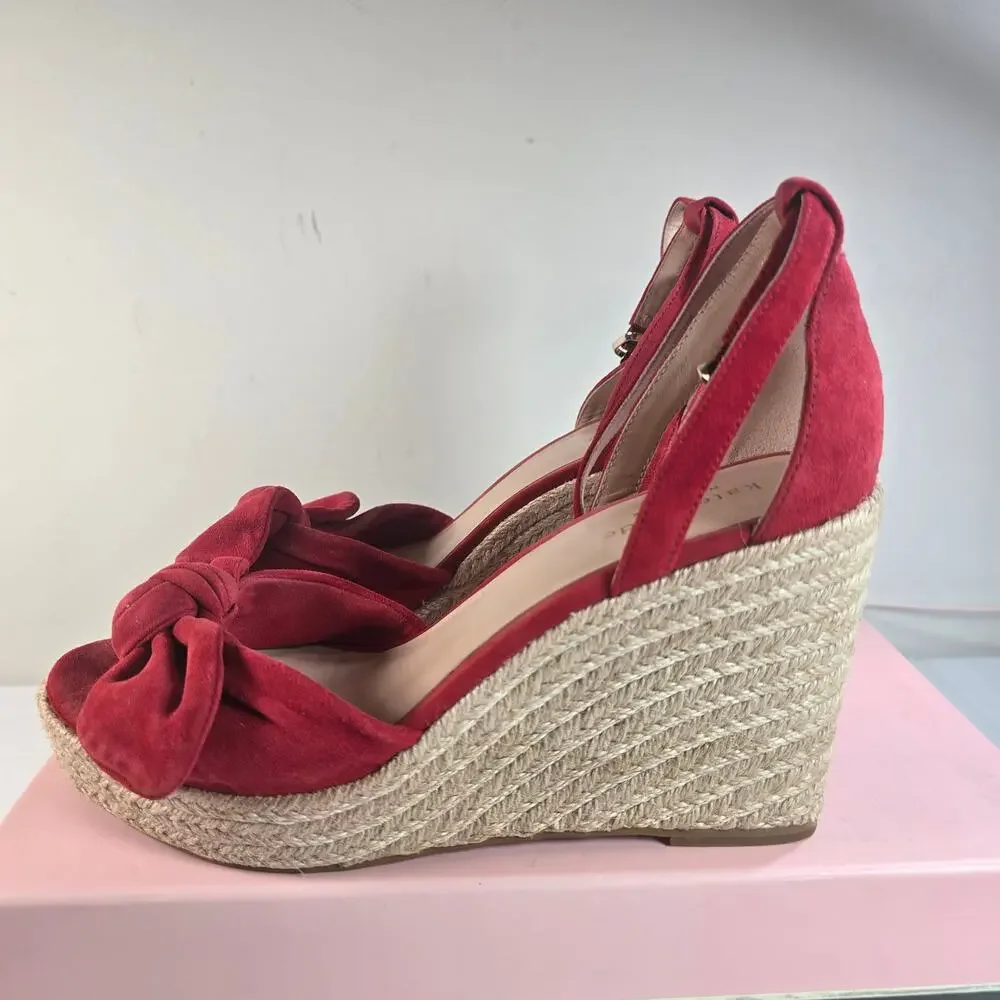Kate Spade Tianna Espadrille Wedge Suede Sandals. Size 9.5  Ret. $198